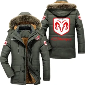 Muscle Auto Parka hoodie, Coat with Hood Exclusive Logo For Car Motorcycles Lovers CAR7002082083 - Army Green