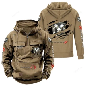Muscle Auto Hoodie Tactical Quarter Zip, Hoodie Exclusive Logo For Muscle Auto Lovers - Khaki CAR122021425066-4