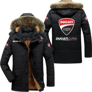Racing Car Parka hoodie, Coat with Hood Exclusive Logo For Car Motorcycles Lovers CAR7002082085 - Black