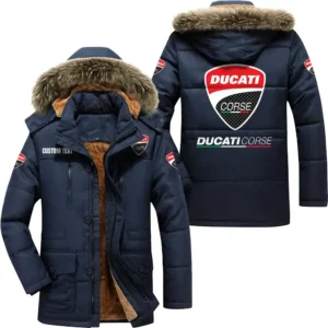 Racing Car Parka hoodie, Coat with Hood Exclusive Logo For Car Motorcycles Lovers CAR7002082085 - Navy