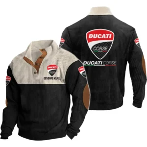 Racing Car Men's Stand Up Collar Base Shirt, Collar Hoodie Exclusive Logo For Car Motorcycles Fans CAR20012063 - Black