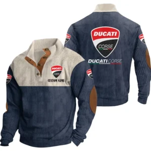 Racing Car Men's Stand Up Collar Base Shirt, Collar Hoodie Exclusive Logo For Car Motorcycles Fans CAR20012063 - Navy Blue