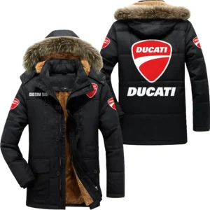 Racing Auto Parka hoodie, Coat with Hood Exclusive Logo For Car Motorcycles Lovers CAR7002082086 - Black