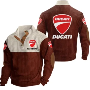 Racing Auto Men's Stand Up Collar Base Shirt, Collar Hoodie Exclusive Logo For Car Motorcycles Fans CAR20012064 - Red