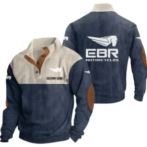 Racing Sport Car Men's Stand Up Collar Base Shirt, Collar Hoodie Exclusive Logo For Car Motorcycles Fans CAR20012065 - Navy Blue
