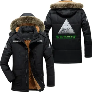 Tractor Parka hoodie, Coat with Hood Exclusive Logo For Car Motorcycles Lovers CAR7002082088 - Black