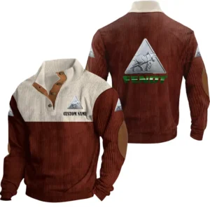 Tractor Men's Stand Up Collar Base Shirt, Collar Hoodie Exclusive Logo For Car Motorcycles Fans CAR20012066 - Red