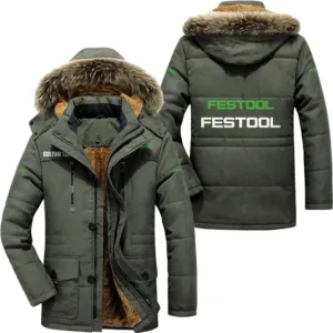 Hand Machine Parka hoodie, Coat with Hood Exclusive Logo For Car Motorcycles Lovers CAR7002082089 - Army Green