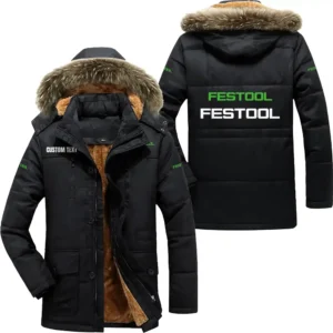 Hand Machine Parka hoodie, Coat with Hood Exclusive Logo For Car Motorcycles Lovers CAR7002082089 - Black