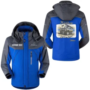Vintage Car Outdoor Charging Suit, Exclusive Logo Fleece Truckket For Car Fans HFLJ0112312045 - Blue
