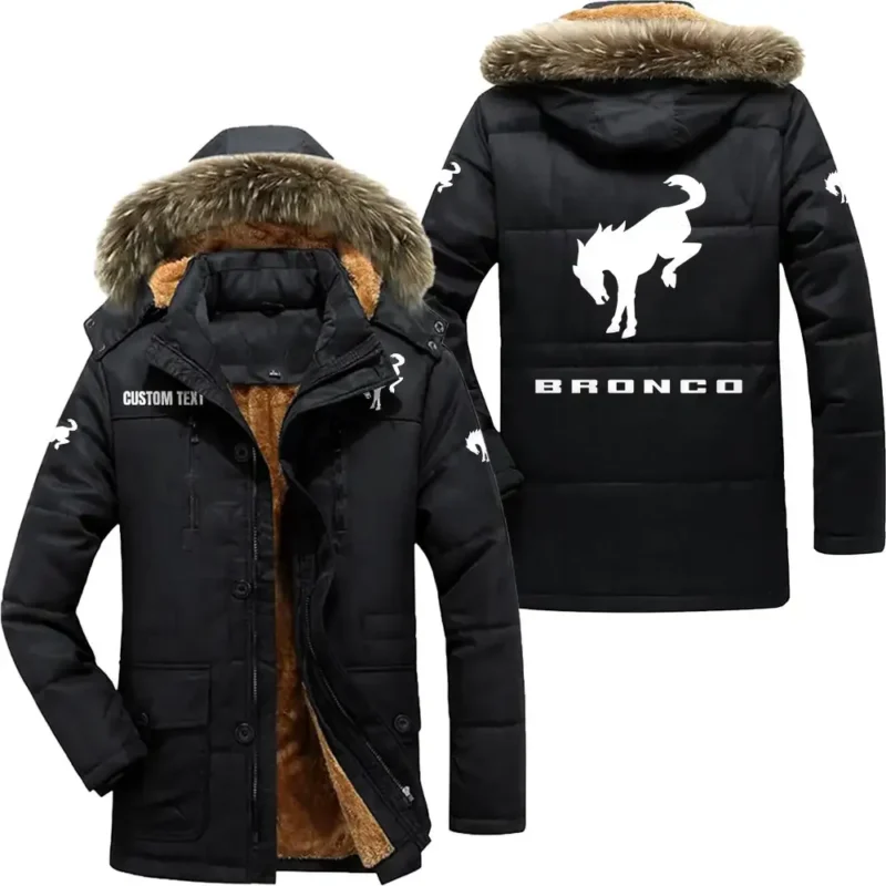 Vintage Car Parka hoodie, Coat with Hood Exclusive Logo For Car Motorcycles Lovers CAR7002082091 - Black