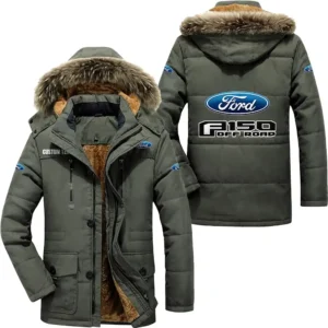 Vintage Car Parka hoodie, Coat with Hood Exclusive Logo For Car Motorcycles Lovers CAR7002082092 - Army Green