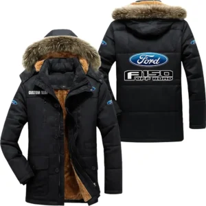 Vintage Car Parka hoodie, Coat with Hood Exclusive Logo For Car Motorcycles Lovers CAR7002082092 - Black