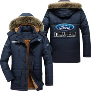 Vintage Car Parka hoodie, Coat with Hood Exclusive Logo For Car Motorcycles Lovers CAR7002082092 - Navy