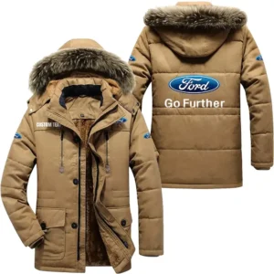 Vintage Car Parka hoodie, Coat with Hood Exclusive Logo For Car Motorcycles Lovers CAR7002082094 - Khaki