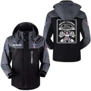 Vintage Car Outdoor Charging Suit, Exclusive Logo Fleece Truckket For Car Fans HFLJ0112312048 - Black