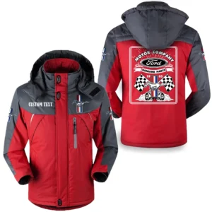 Vintage Car Outdoor Charging Suit, Exclusive Logo Fleece Truckket For Car Fans HFLJ0112312048 - Red