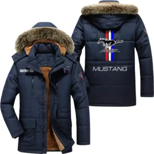 Classic Muscle Car Parka hoodie, Coat with Hood Exclusive Logo For Car Motorcycles Lovers CAR7002082095 - Navy