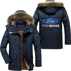 Vintage Car Parka hoodie, Coat with Hood Exclusive Logo For Car Motorcycles Lovers CAR7002082093 - Navy