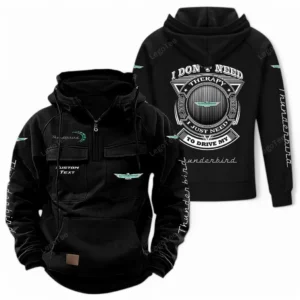 Retro Auto Hoodie Tactical Quarter Zip, Hoodie Exclusive Logo For Car Owners CAR106021525038 - Black