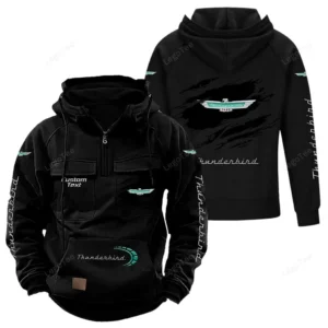 Retro Auto Hoodie Tactical Quarter Zip, Hoodie Exclusive Logo For Retro Auto Lovers - Black CAR122021425038-2