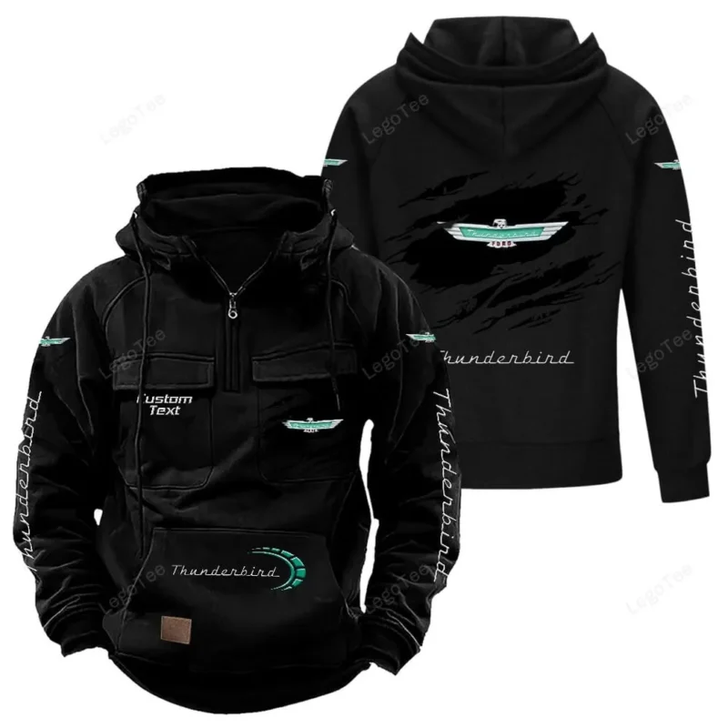 Retro Auto Hoodie Tactical Quarter Zip, Hoodie Exclusive Logo For Retro Auto Lovers - Black CAR122021425038-2
