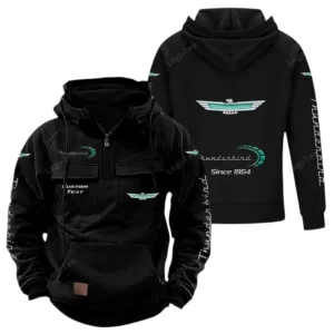 Retro Auto Hoodie Tactical Quarter Zip, Hoodie Exclusive Logo For Retro Auto Lovers - Black CAR96021425720-2