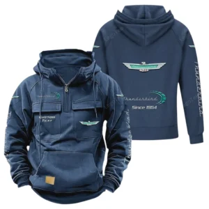Retro Auto Hoodie Tactical Quarter Zip, Hoodie Exclusive Logo For Retro Auto Lovers - Dark Blue CAR96021425720-3