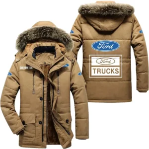 Truck Parka hoodie, Coat with Hood Exclusive Logo For Car Motorcycles Lovers CAR7002082101 - Khaki
