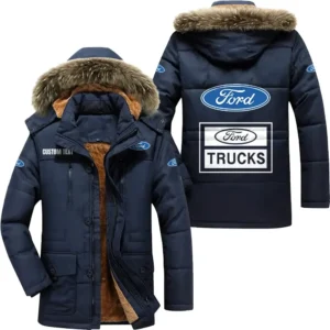 Truck Parka hoodie, Coat with Hood Exclusive Logo For Car Motorcycles Lovers CAR7002082101 - Navy