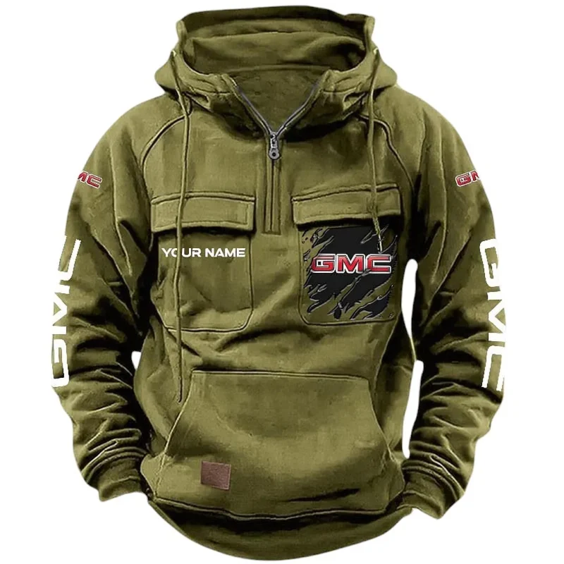 Trucks Hoodie Tactical Quarter Zip, Hoodie Exclusive Logo For Trucks Lovers CAR164022425135 - Army Green