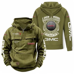 Trucks Hoodie Tactical Quarter Zip, Hoodie Exclusive Logo For Car Owners CAR106021525028 - Army Green