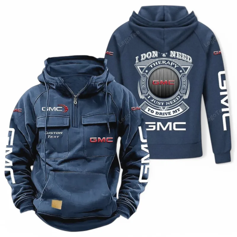 Trucks Hoodie Tactical Quarter Zip, Hoodie Exclusive Logo For Car Owners CAR106021525028 - Dark Blue