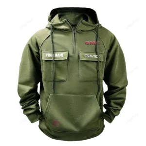 Trucks Hoodie Tactical Quarter Zip, Hoodie Exclusive Logo For Trucks Lovers - Army Green CAR109021425376-1