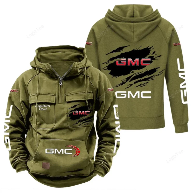 Trucks Hoodie Tactical Quarter Zip, Hoodie Exclusive Logo For Trucks Lovers - Army Green CAR122021425036-1