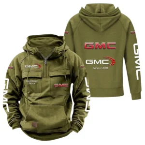 Trucks Hoodie Tactical Quarter Zip, Hoodie Exclusive Logo For Trucks Lovers - Army Green CAR96021425722-1