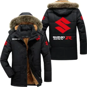 Motorcycles Parka hoodie, Coat with Hood Exclusive Logo For Car Motorcycles Lovers CAR7002082106 - Black