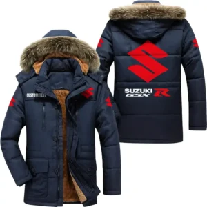 Motorcycles Parka hoodie, Coat with Hood Exclusive Logo For Car Motorcycles Lovers CAR7002082106 - Navy