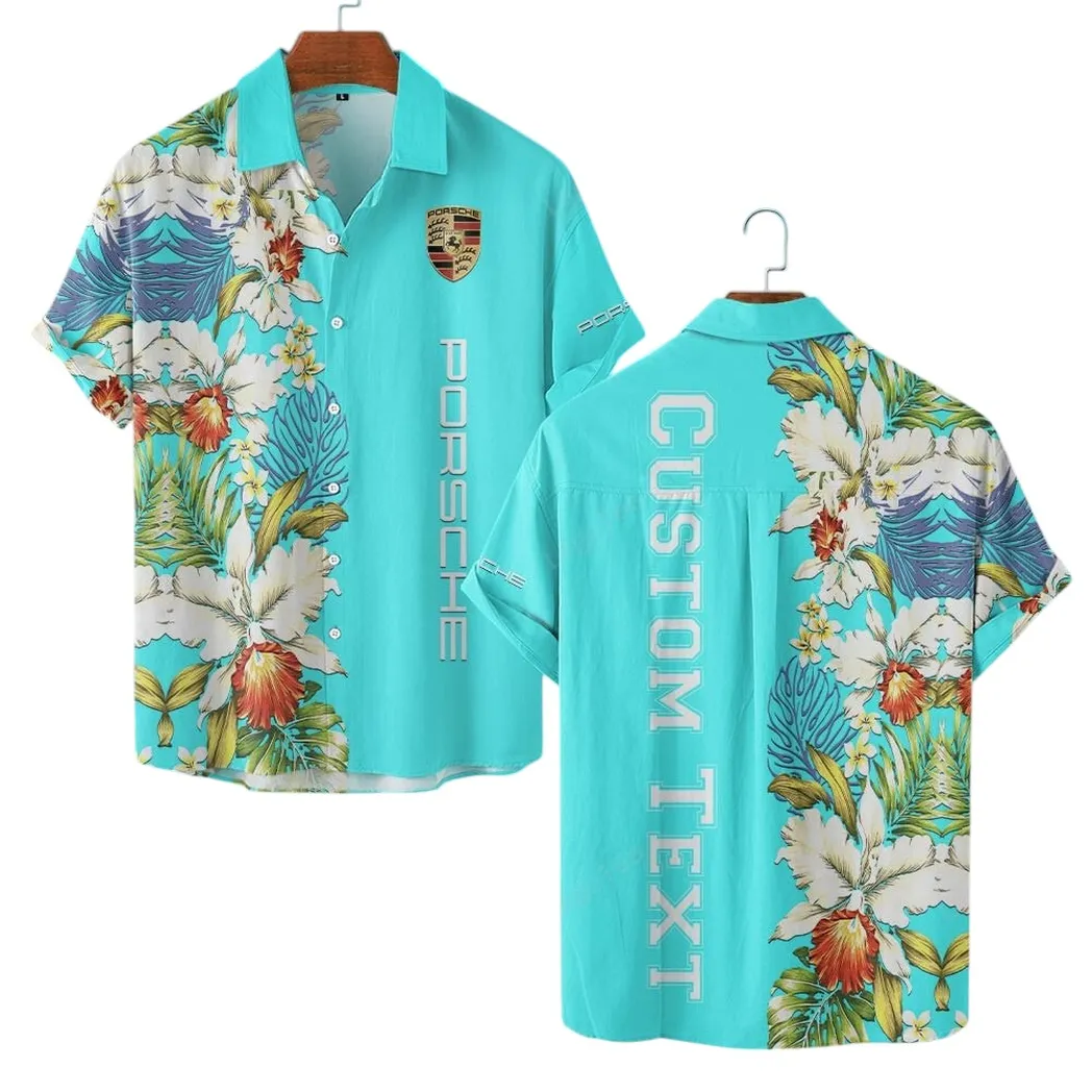 High-Speed Cars Fans Gift Hawaiian Shirt, Button up Shirt All Over Print For High-Speed Cars Lovers CAR1230304010 - Cyan