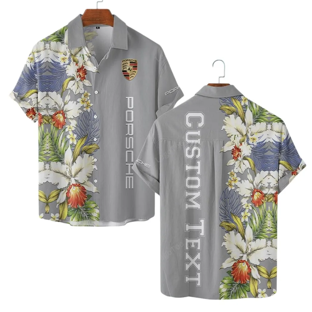 High-Speed Cars Fans Gift Hawaiian Shirt, Button up Shirt All Over Print For High-Speed Cars Lovers CAR1230304010 - Grey