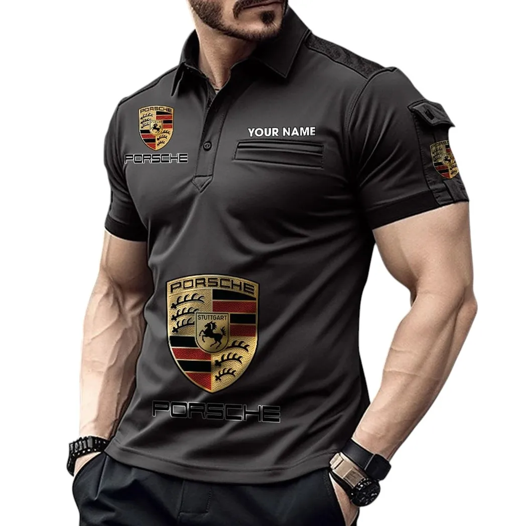 High-Speed Cars Fans Gift Pocket Polo Shirt, Polo Shirt Exclusive Logo For High-Speed Cars Fan, Custom Name CAR450051325341 - Black