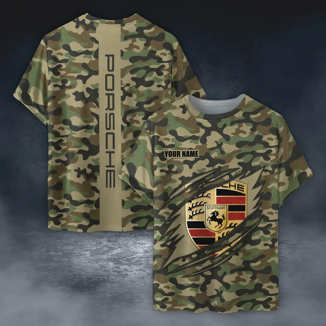 High-Speed Cars Fans Gift T-Shirt, Shirt Camo Style For Car Owners, Custom Name CAR210040825730