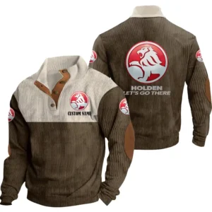 Motors Men's Stand Up Collar Base Shirt, Collar Hoodie Exclusive Logo For Car Motorcycles Fans CAR20012080 - Brown