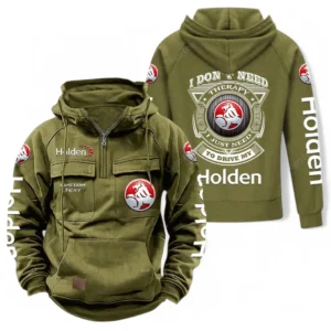 Motors Hoodie Tactical Quarter Zip, Hoodie Exclusive Logo For Car Owners CAR106021525034 - Army Green