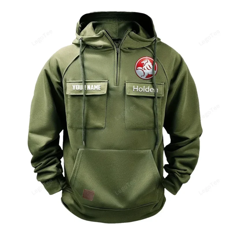 Motors Hoodie Tactical Quarter Zip, Hoodie Exclusive Logo For Motors Lovers - Army Green CAR109021425378-1