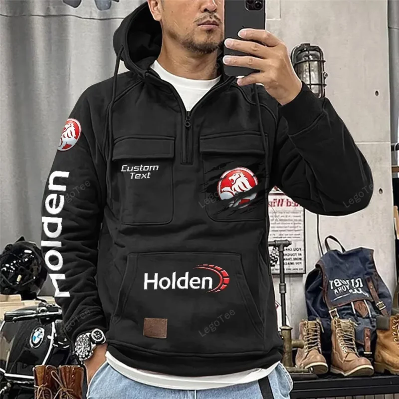 Motors Hoodie Tactical Quarter Zip, Hoodie Exclusive Logo For Motors Lovers - Black CAR122021425053-2 - Image 2