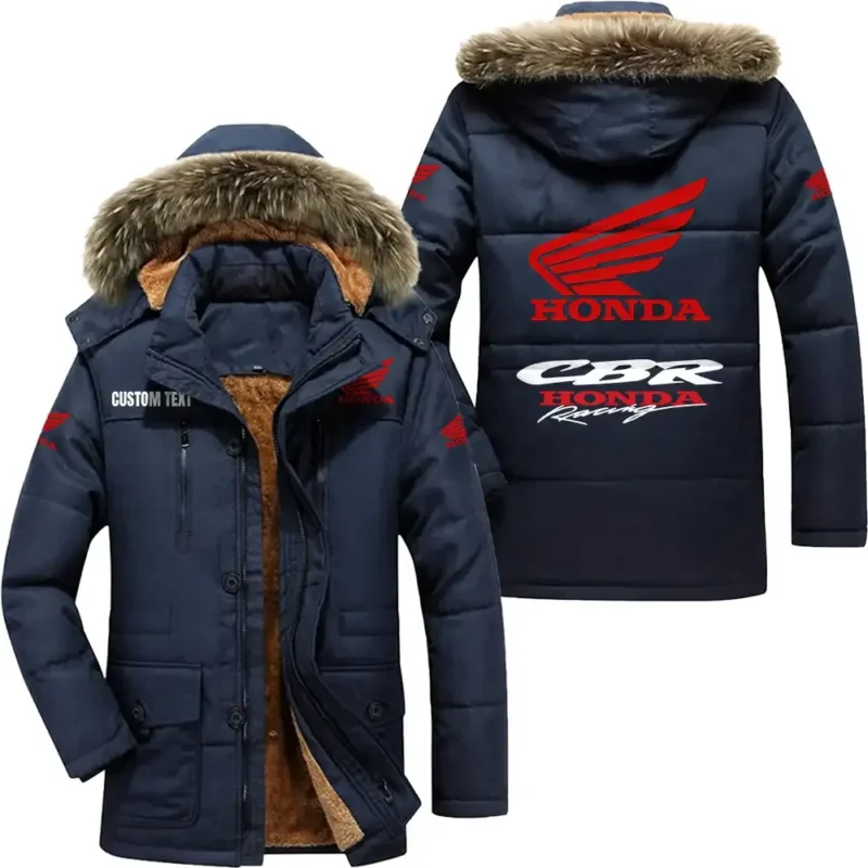 Motors Parka hoodie, Coat with Hood Exclusive Logo For Car Motorcycles Lovers CAR7002082111 - Navy