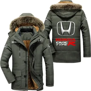 Motors Parka hoodie, Coat with Hood Exclusive Logo For Car Motorcycles Lovers CAR7002082112 - Army Green