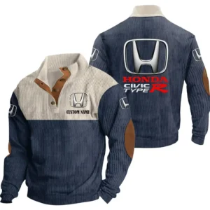 Motors Men's Stand Up Collar Base Shirt, Collar Hoodie Exclusive Logo For Car Motorcycles Fans CAR20012082 - Navy Blue