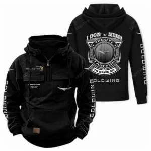 Motors Hoodie Tactical Quarter Zip, Hoodie Exclusive Logo For Car Owners CAR106021525052 - Black